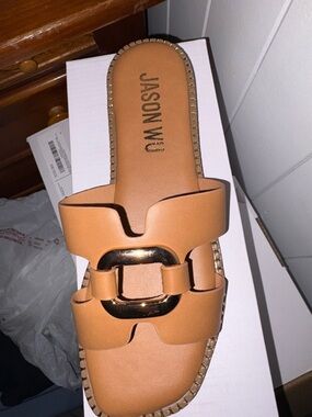 Jason Wu Tan Slide with Gold Buckle
